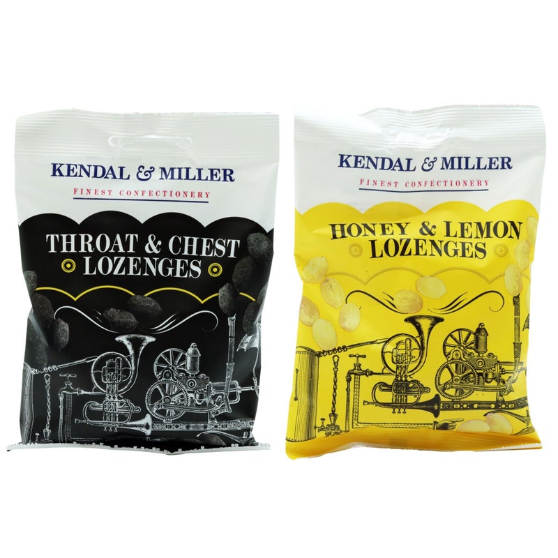 2 Pack Honey & Lemon + Throat & Chest Menthol Lozenges (2 Ã— 110 g, 220 g Total) â€“ Value Cough Sweets in Resealable Bags for Soothing Fresh Breath - Image 1